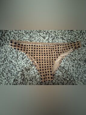 J. Crew Dark Beige and Black Polka Dot